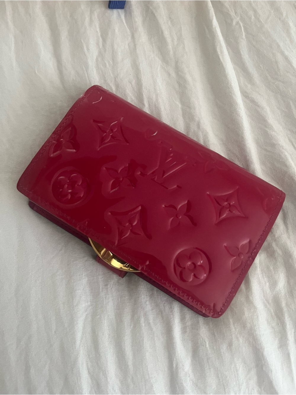 Authentic Louis Vuitton Portofeuille Viennois Kisslock Wallet Dark Pink - Picture 2 of 16